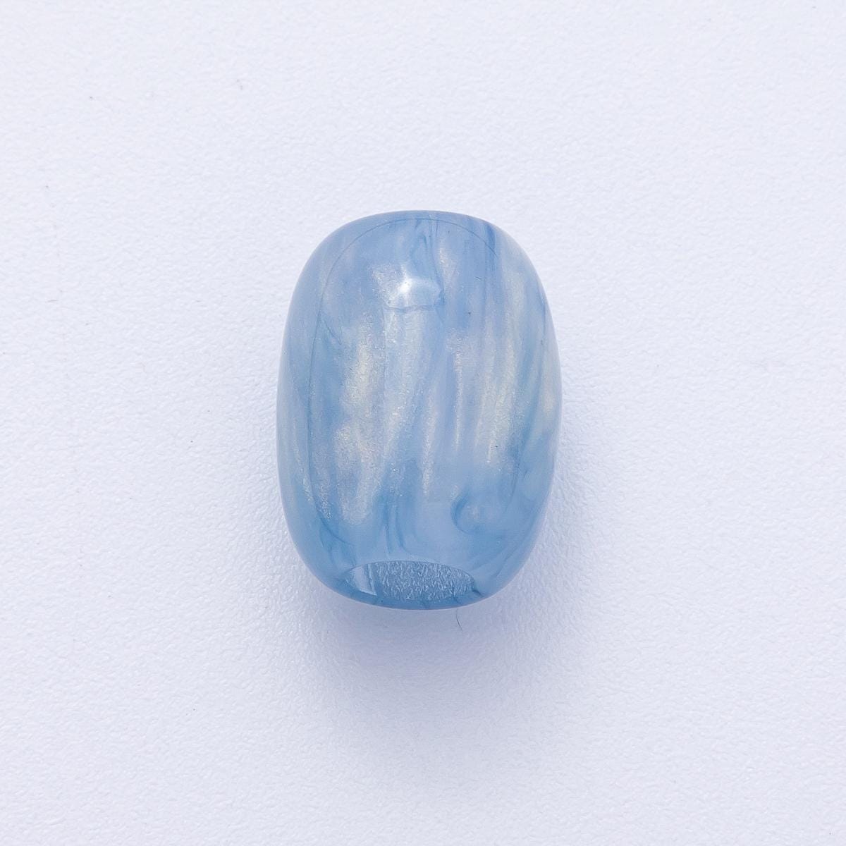 10x Black, Red, Blue, Black Glitter Acrylic Resin Oblong Bead Set DIY Jewelry Supply for Custom Necklace Bracelet | B614