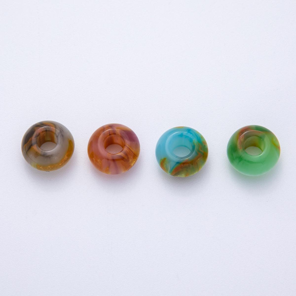 1.5mm Blue, Green, Brown, Red Multicolor Resin Rondelle Bead Make Your Own Bracelet Necklace Jewelry Supply Finding | B618