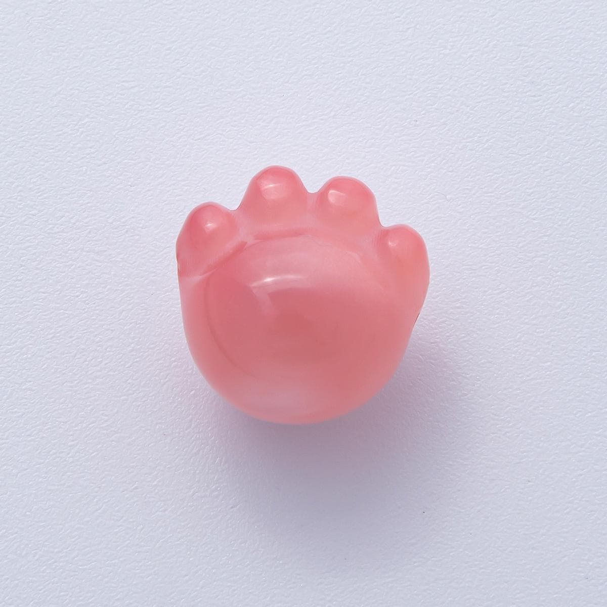 15mm Resin Blue, White, Green, Fuchsia, Pink, Purple, Red Paw Print Pet Animal Bead Make Your Own Necklace & Bracelet Jewelry Supply | B663