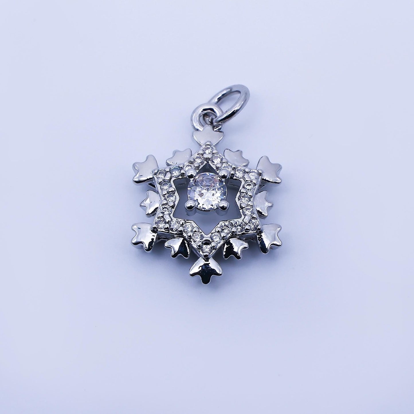 24K Gold Filled Clear CZ Celestial Star Charm in Gold & Silver Festive Crystal Star Pendant DIY Custom Jewelry Making for Necklace | C941