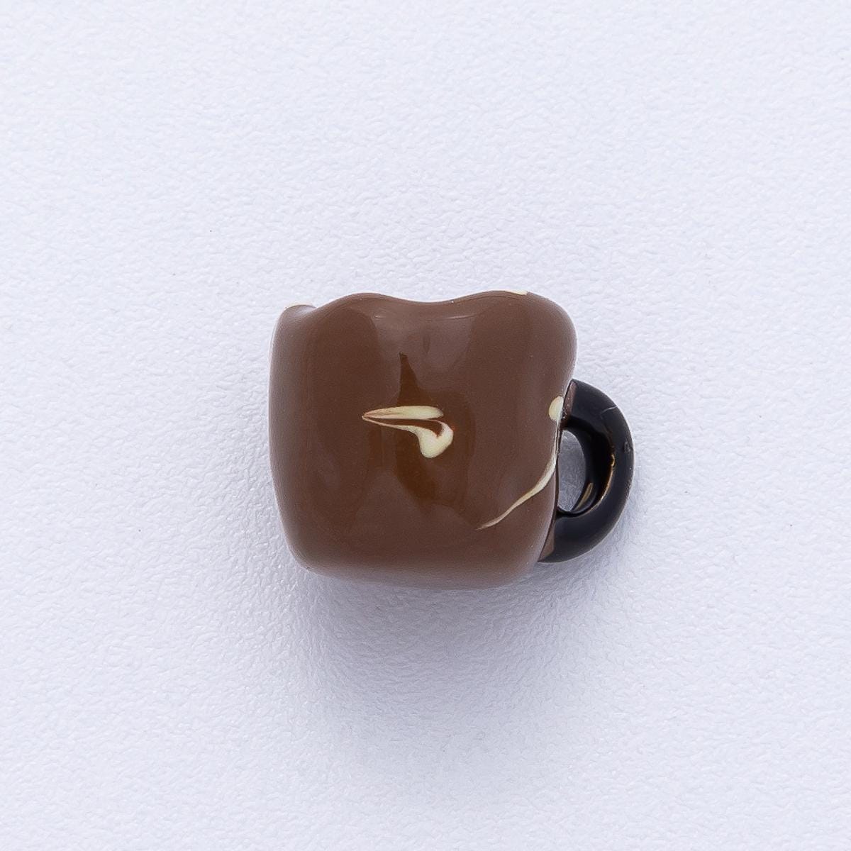 9.6mm Mini Brown Cup Charm Tiny Ceramic Mug Pendant for Custom Bracelets Earrings Necklace DIY Jewelry Making Supply Finding | Z1650