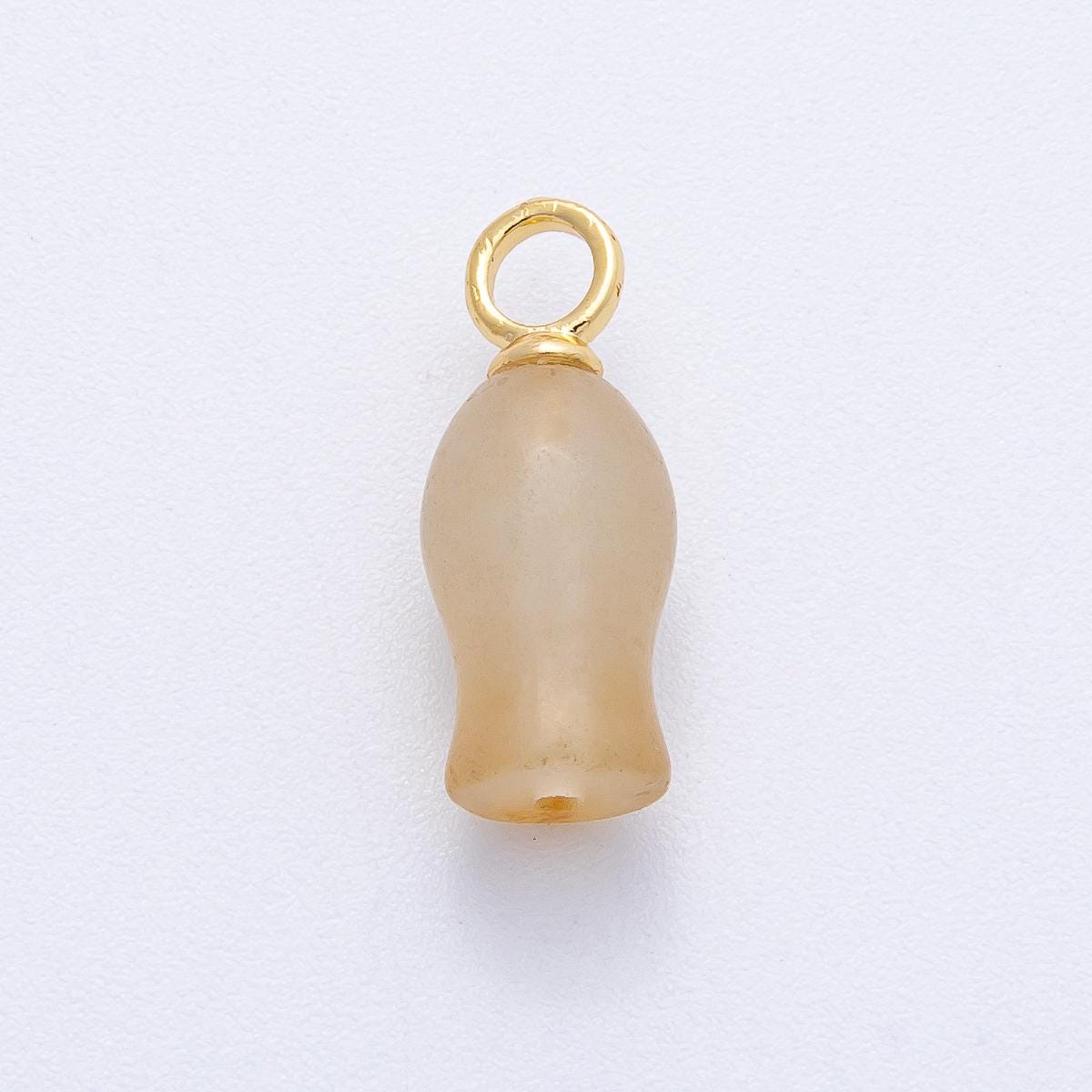 18K Gold Filled Yellow Aventurine Gemstone Beads Charm | AK149