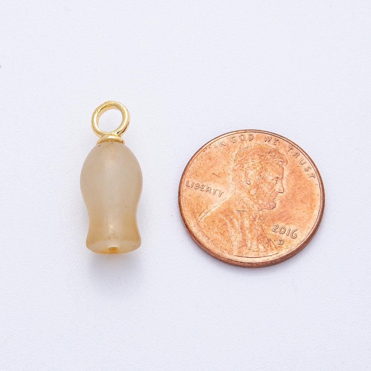 18K Gold Filled Yellow Aventurine Gemstone Beads Charm | AK149