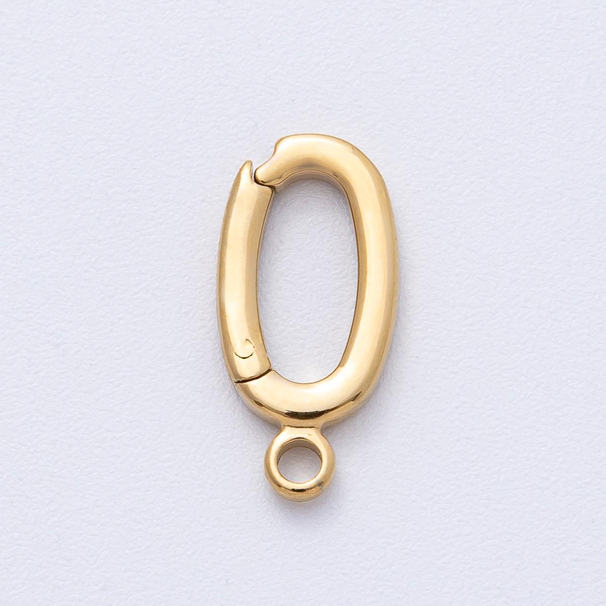Dainty 18k gold filled hinged pull clasp charm bail necklace enhancer bail enhancer snap bail clasp charm with Closed loop for supply Z-1659