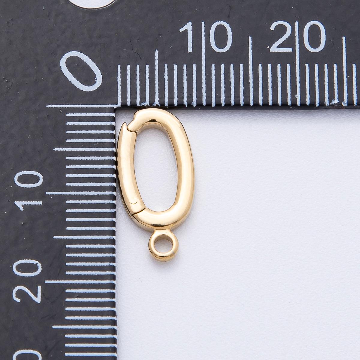 Dainty 18k gold filled hinged pull clasp charm bail necklace enhancer bail enhancer snap bail clasp charm with Closed loop for supply Z-1659
