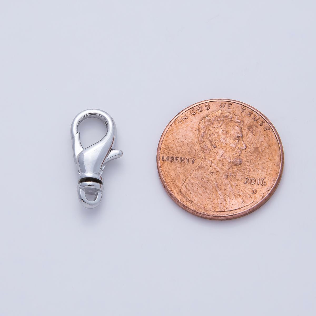 Rhodium Plated 11.7mm, 15.7mm, 17.8mm Minimalist Swivel Lobster Clasps Closure Finding DIY Jewelry Supply for Necklace Bracelet | Z1617
