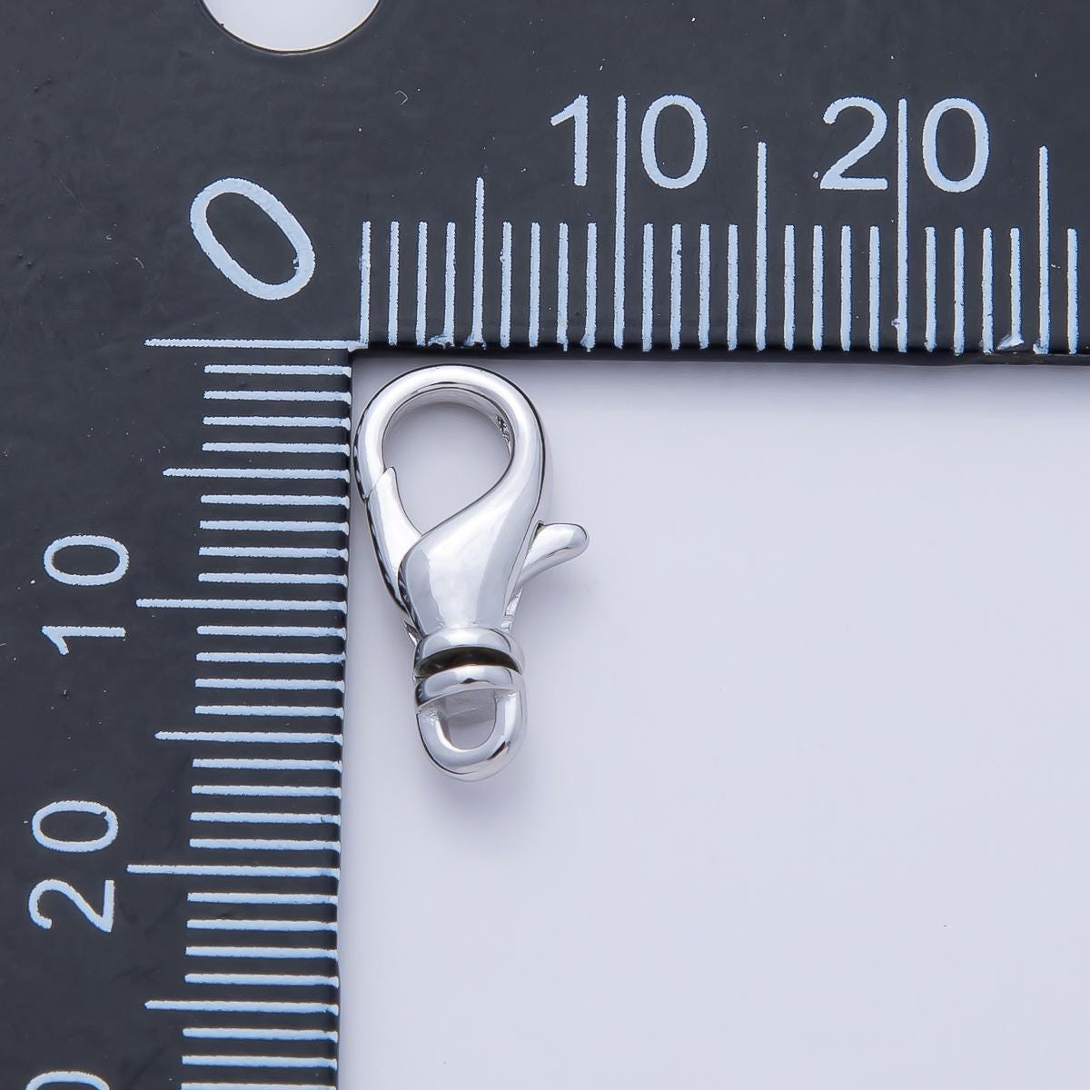 Rhodium Plated 11.7mm, 15.7mm, 17.8mm Minimalist Swivel Lobster Clasps Closure Finding DIY Jewelry Supply for Necklace Bracelet | Z1617