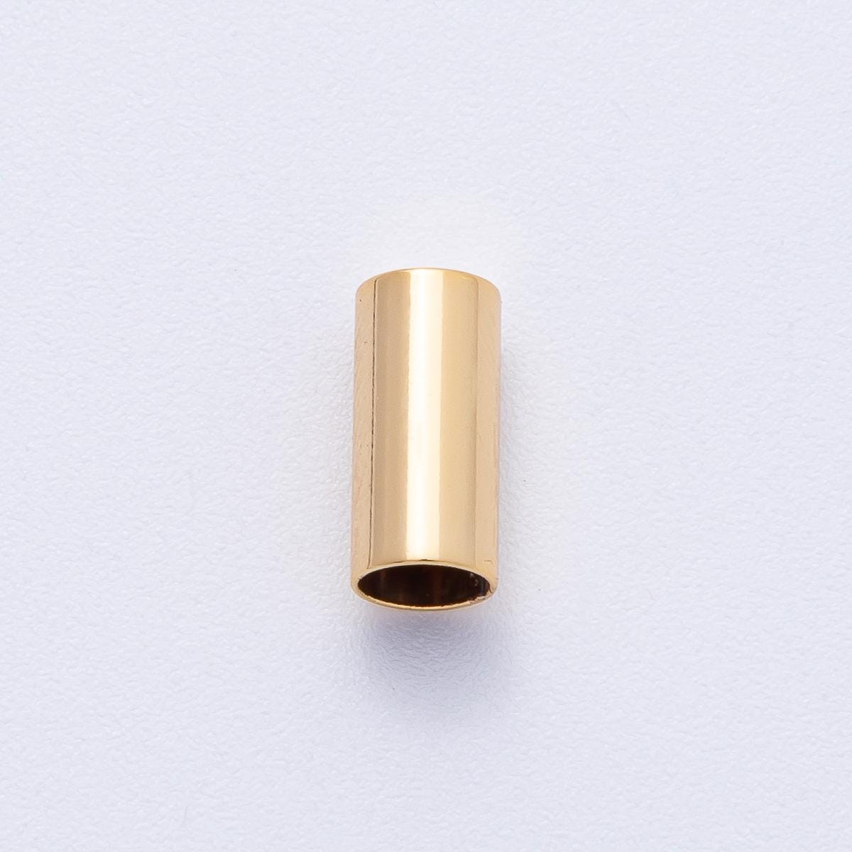 6x 18k Gold Filled Cord End Cap for Scarf End Clasp Necklace Making Hole 4.5mm Z-1658