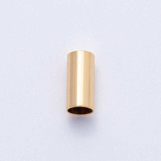 6x 18k Gold Filled Cord End Cap for Scarf End Clasp Necklace Making Hole 4.5mm Z-1658