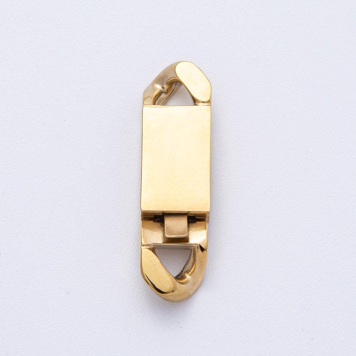 Gold Stainless Steel Spring Clasps Lobster Clasp for Cuba Hiphop Chain Bracelet and Necklace Buckle Jewelry Making Supply Z1660