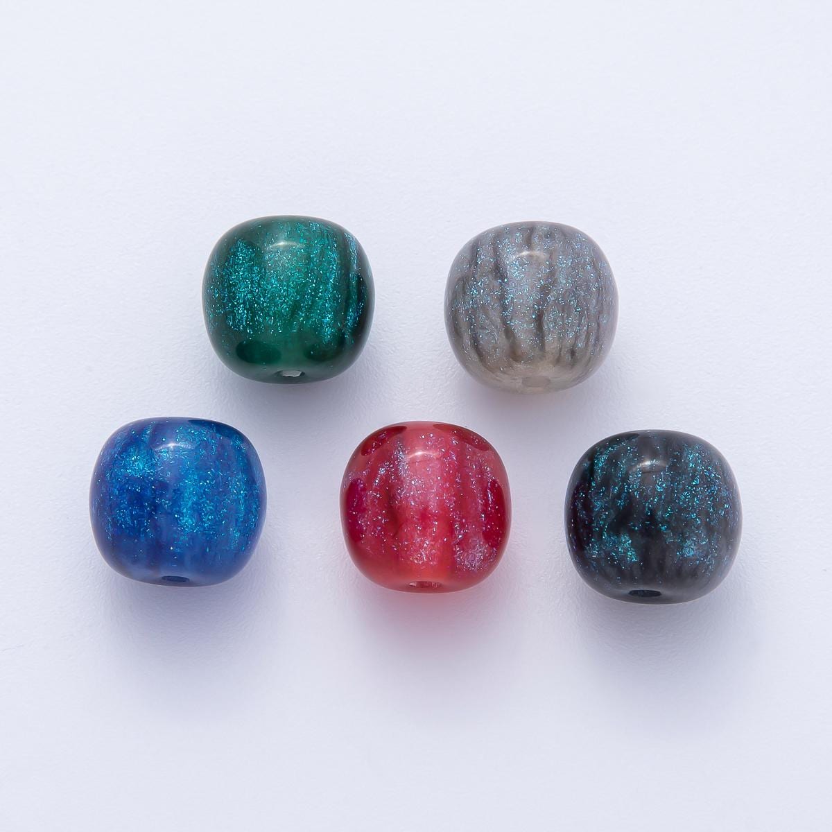 12.3mm Blue, Red, Grey, Green Acrylic Resin Round Bead DIY Jewelry Supply Finding for Custom Necklace & Bracelet | B675