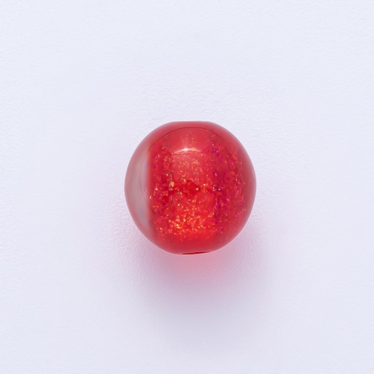 12.3mm Green, Red, Grey, Pink Acrylic Resin Round Bead DIY Jewelry Supply Finding for Custom Necklace & Bracelet | B680