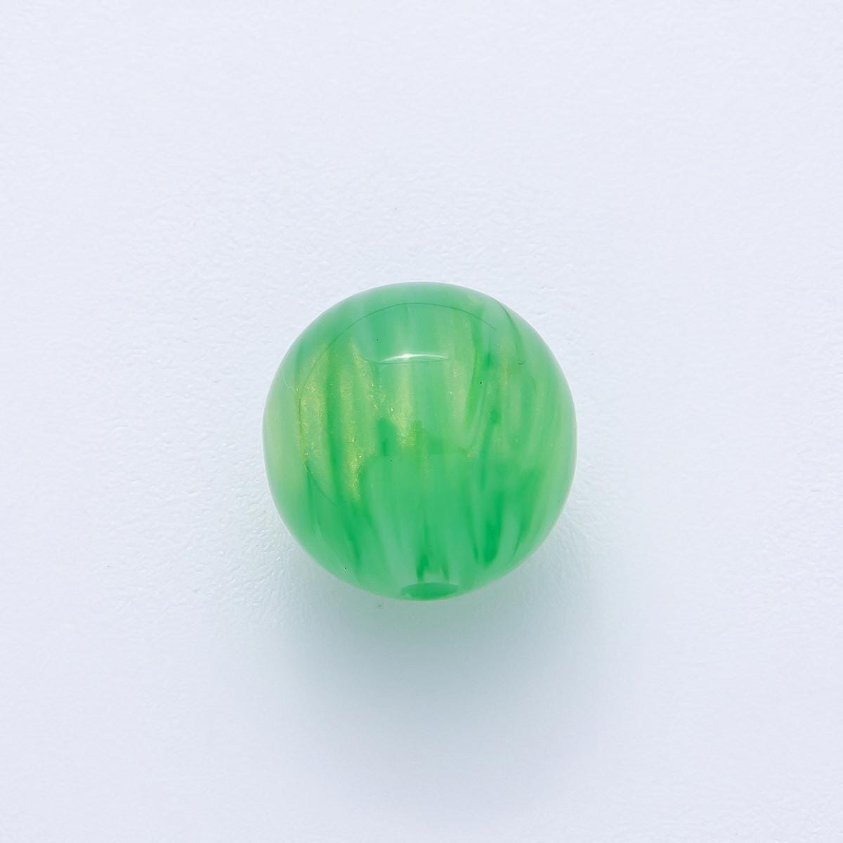 12.1mm Green, Purple, Pink Acrylic Resin Round Bead DIY Jewelry Supply Finding for Custom Necklace & Bracelet | B691