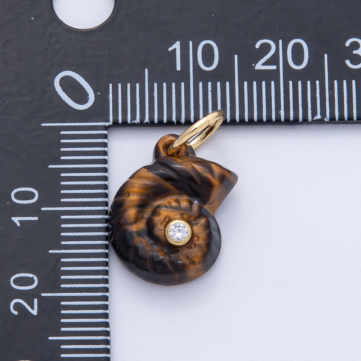 18k Gold Filled Clam Seashell Charm with Clear CZ in Center Multicolor Ocean Inspired DIY Jewelry Supply Custom Necklace Bracelet | AK135