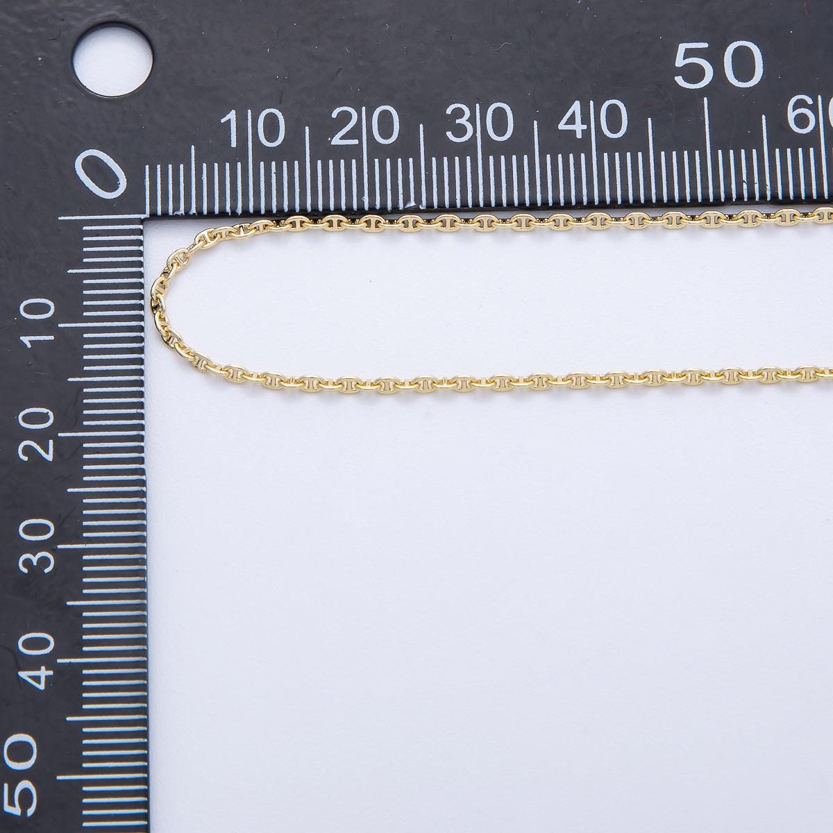 Fine 18k Gold Filled Anchor chain by yard, Gold Mariner chain, wholesale bulk roll chain for jewelry making | ROLL-1819