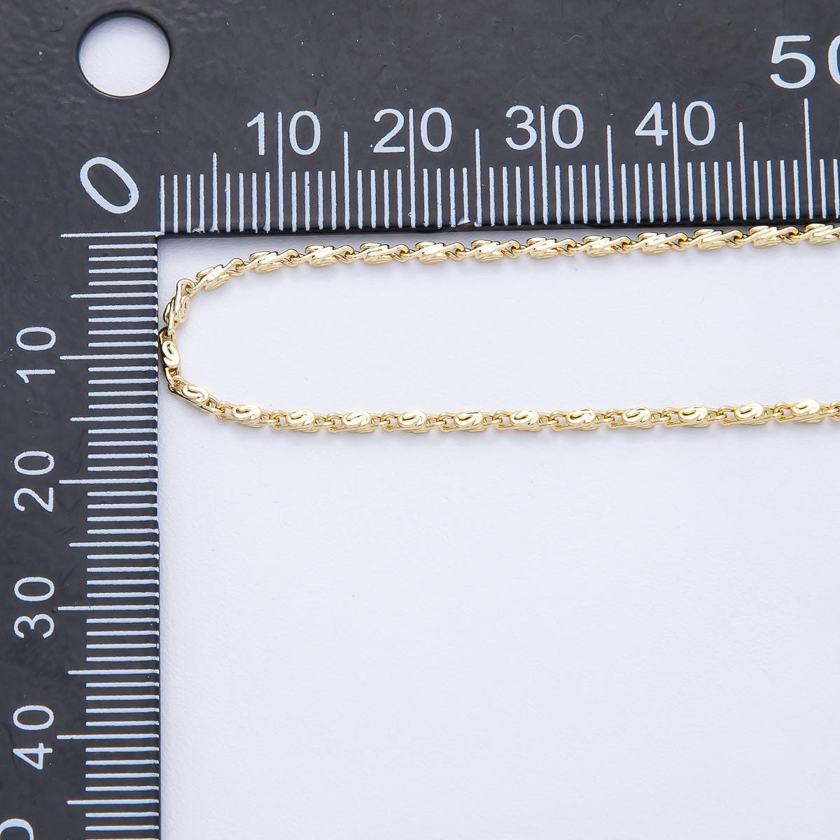 Dainty Scroll Gold Chain by Yard Wholesale Simple Gold Necklace 18K Gold Filled Chain for Jewelry Making Supply ROLL-1820