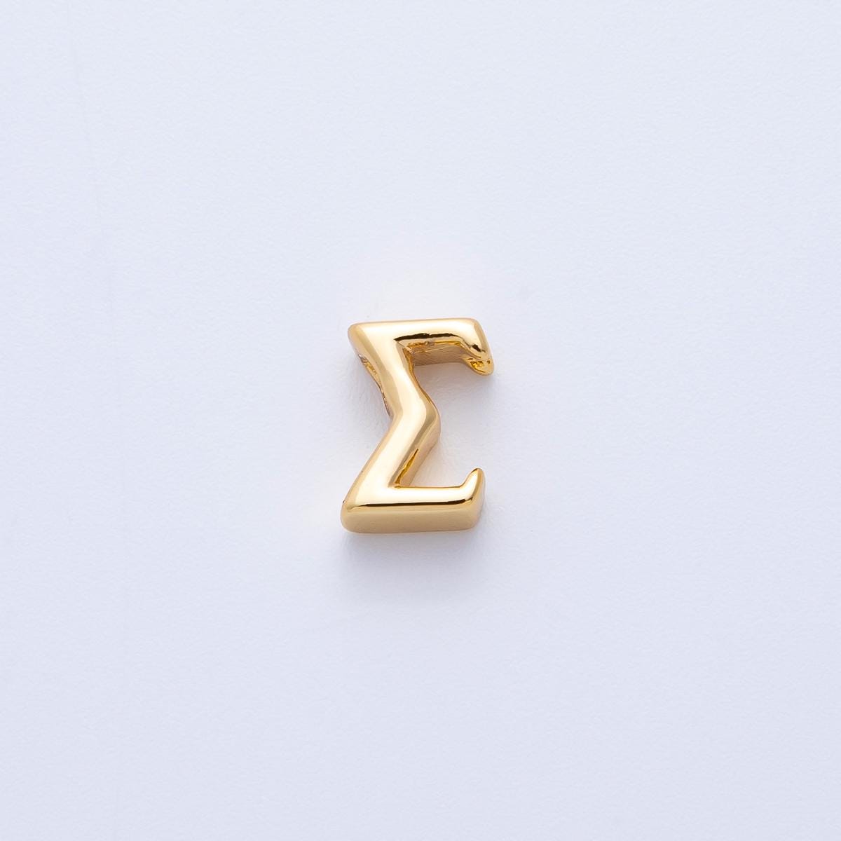 Dainty Gold Fill Greek Letters Charm Sorority Fraternity Greek Letters Beads Gamma Omega Pi Delta Phi Greek Alphabet Initial Charm AF235-246