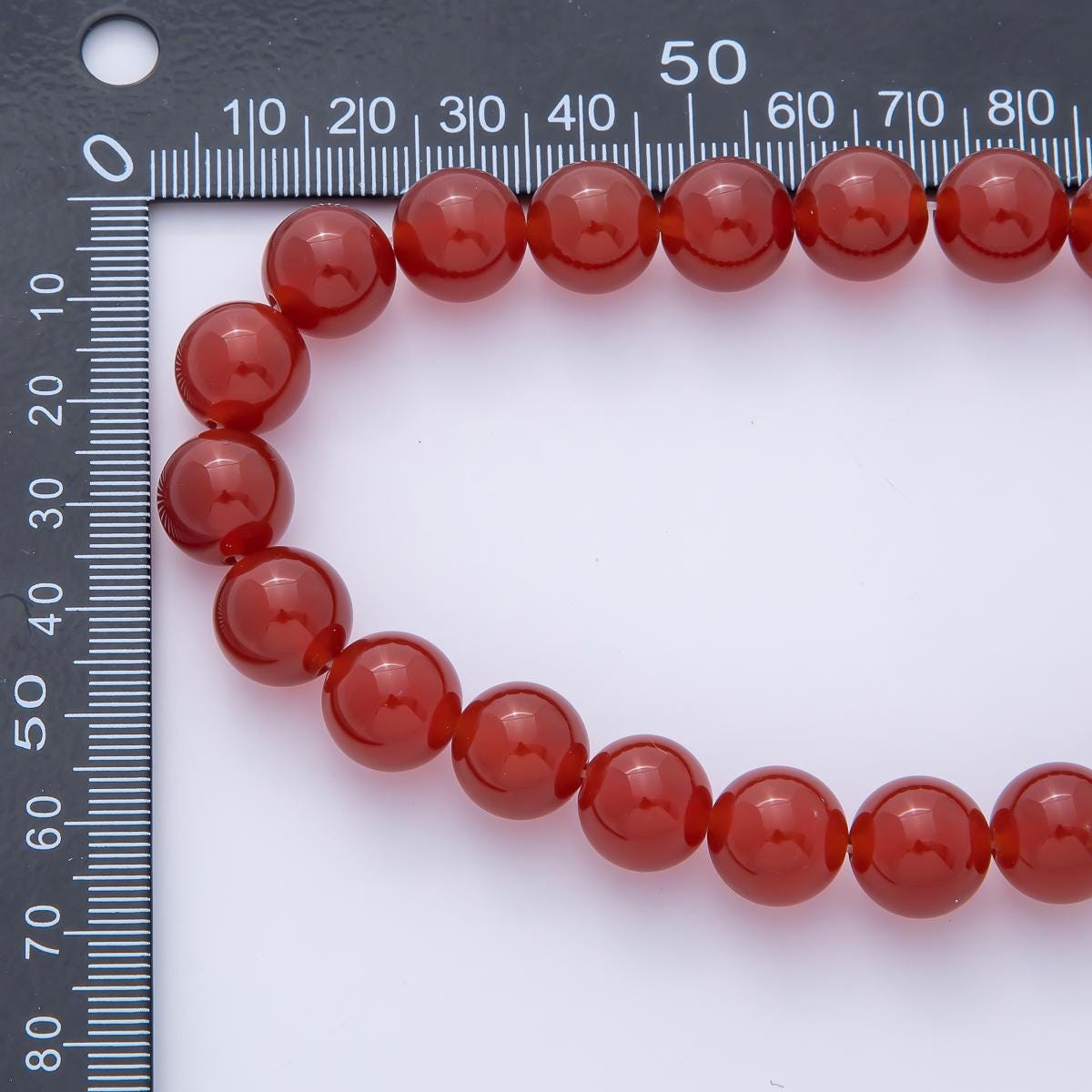 12.7mm Red Carnelian Round Natural Gemstone Bead Strand Finding DIY Custom Jewelry Supply for Necklace & Bracelet | WA-3481
