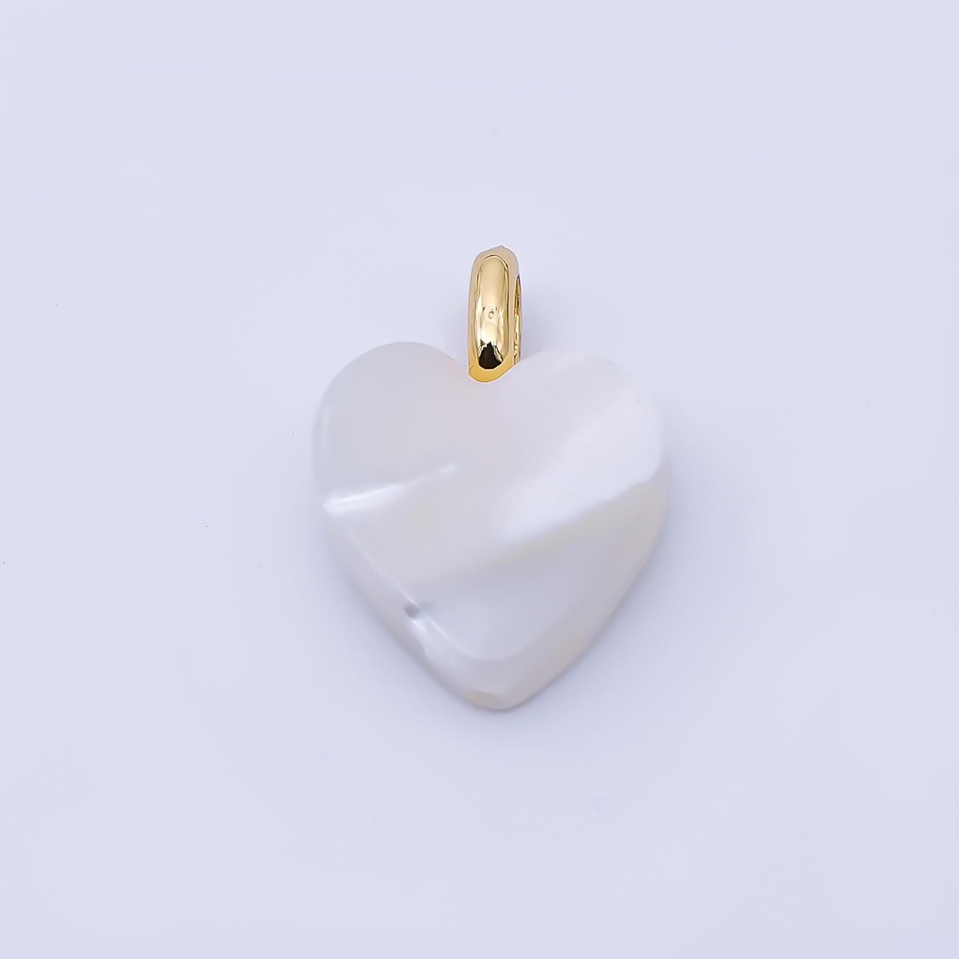 24k Gold Filled White Shell Pearl Charm Dainty Beach Inspired Pendant DIY Jewelry Supply for Necklace or Bracelet Minimalist Gift | P1948