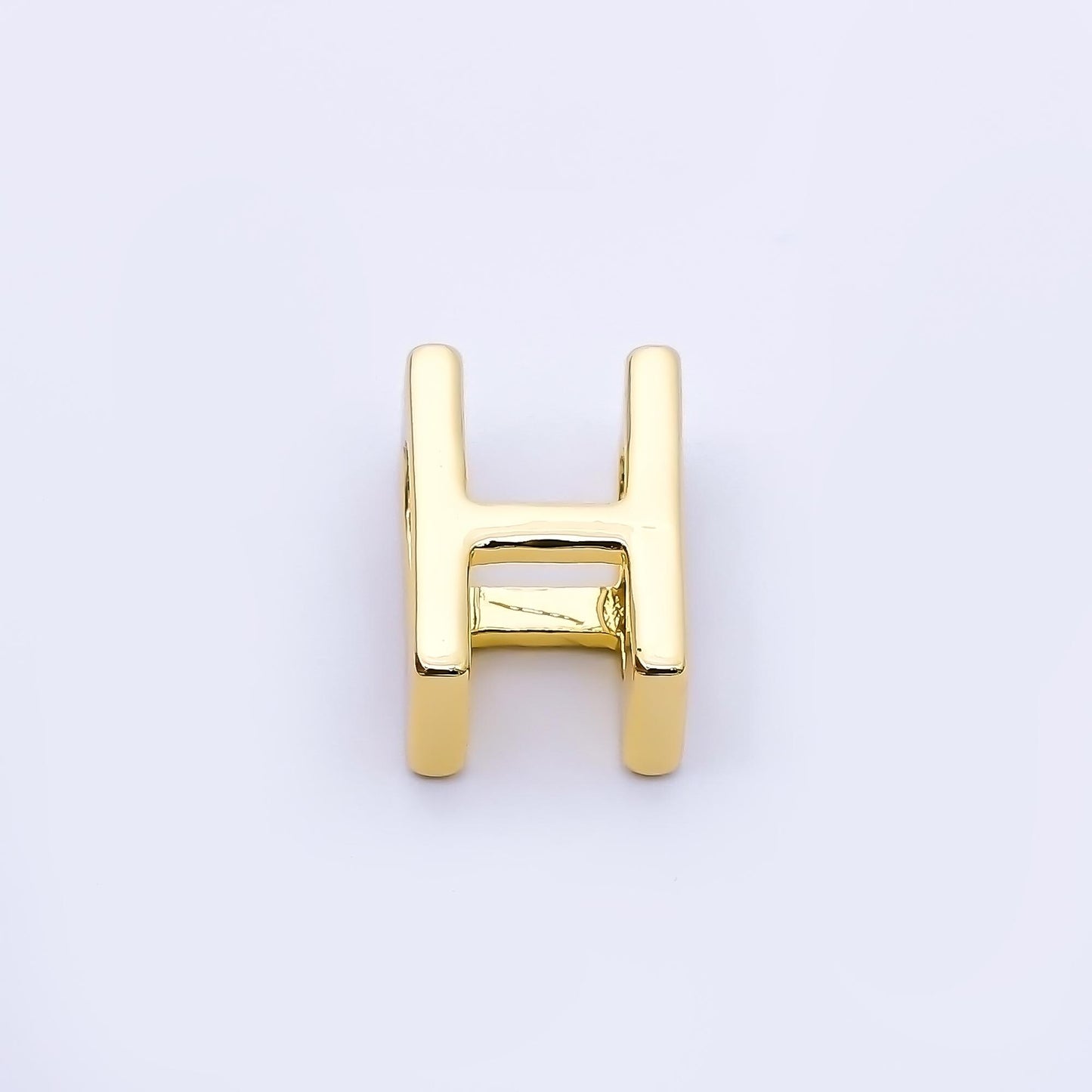 24K Gold Filled 13mm Personalized Classic Initial Slider Letter Alphabet Bead A~Z Alphabet for Cord Bracelet Necklace initials gift | AF079