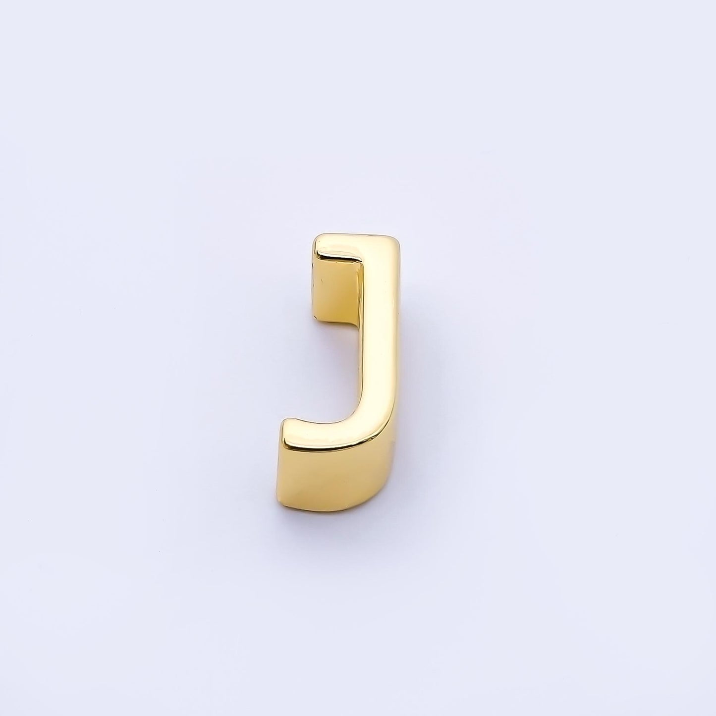 24K Gold Filled 13mm Personalized Classic Initial Slider Letter Alphabet Bead A~Z Alphabet for Cord Bracelet Necklace initials gift | AF079