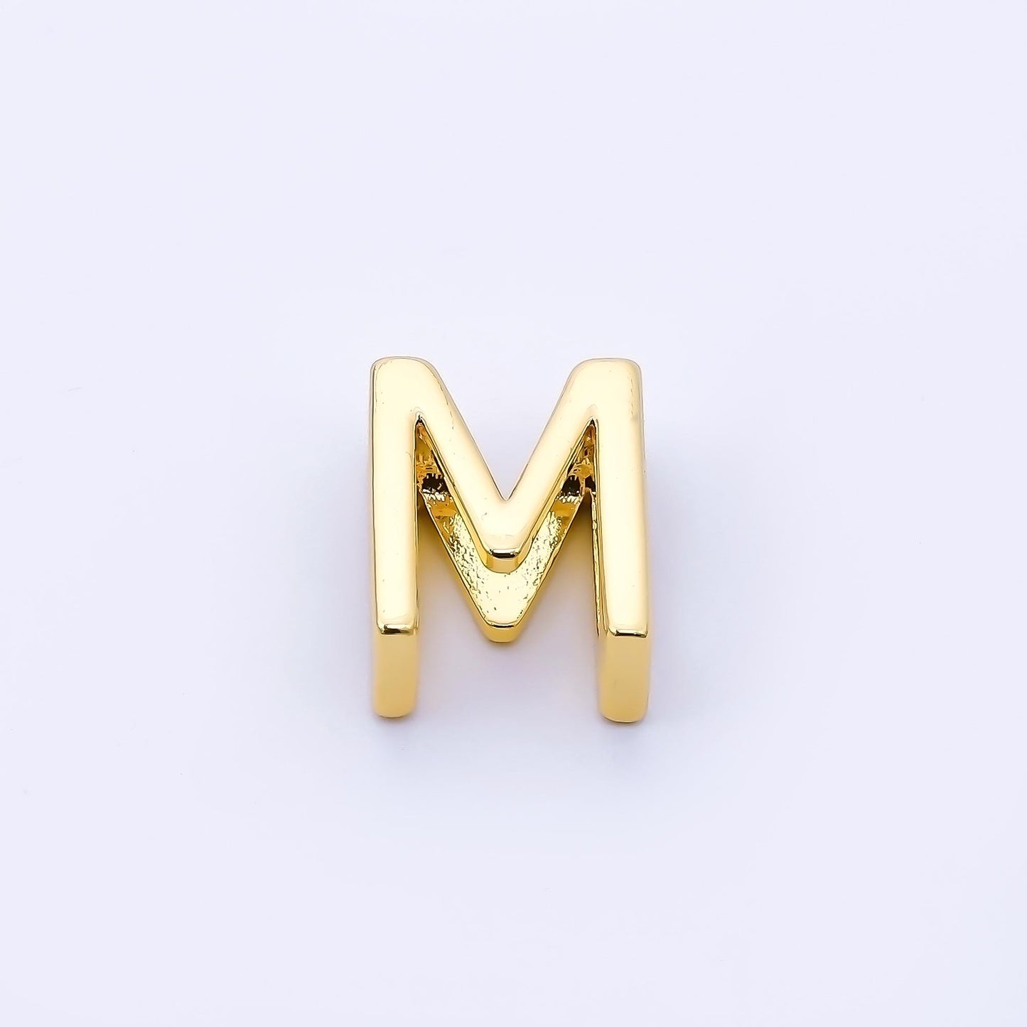 24K Gold Filled 13mm Personalized Classic Initial Slider Letter Alphabet Bead A~Z Alphabet for Cord Bracelet Necklace initials gift | AF079