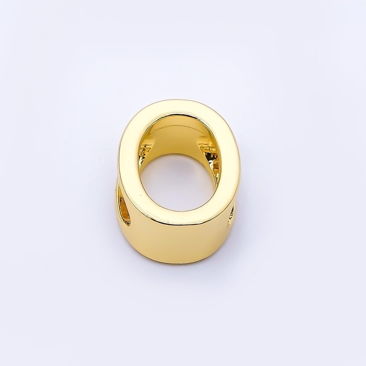 24K Gold Filled 13mm Personalized Classic Initial Slider Letter Alphabet Bead A~Z Alphabet for Cord Bracelet Necklace initials gift | AF079