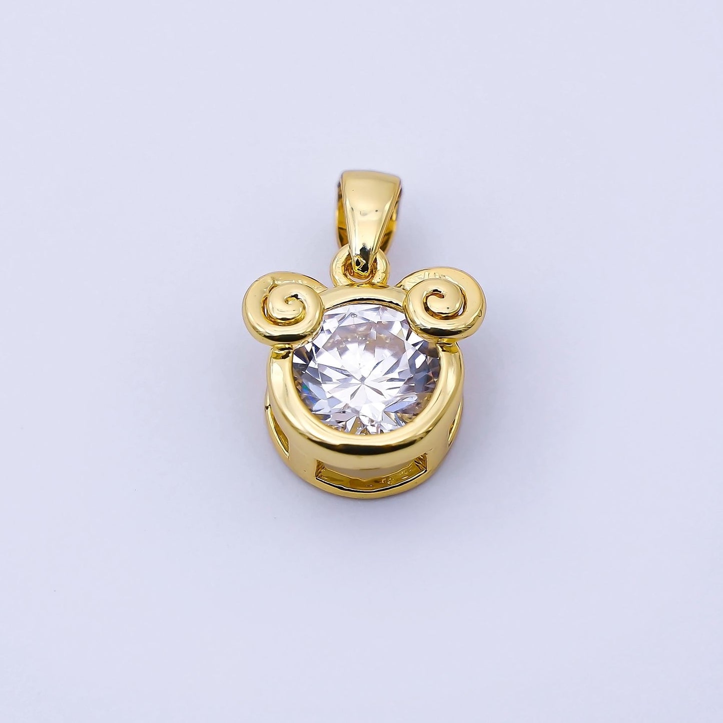 Sparkling Cubic Zirconia Zodiac 24K Gold Filled Astrology Charm Celestial Jewelry Making Supply Personalized Constellation Gift | A1352