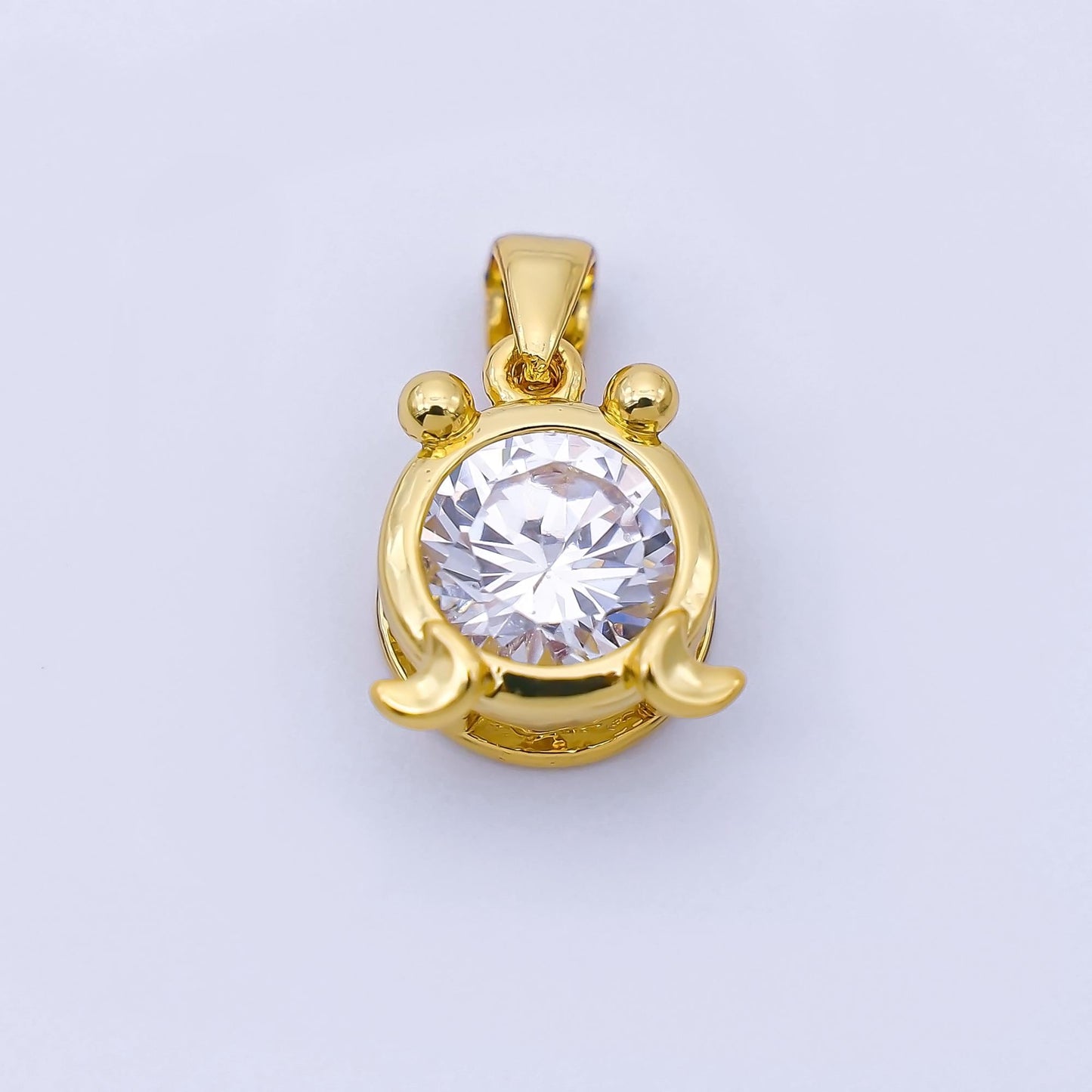 Sparkling Cubic Zirconia Zodiac 24K Gold Filled Astrology Charm Celestial Jewelry Making Supply Personalized Constellation Gift | A1352