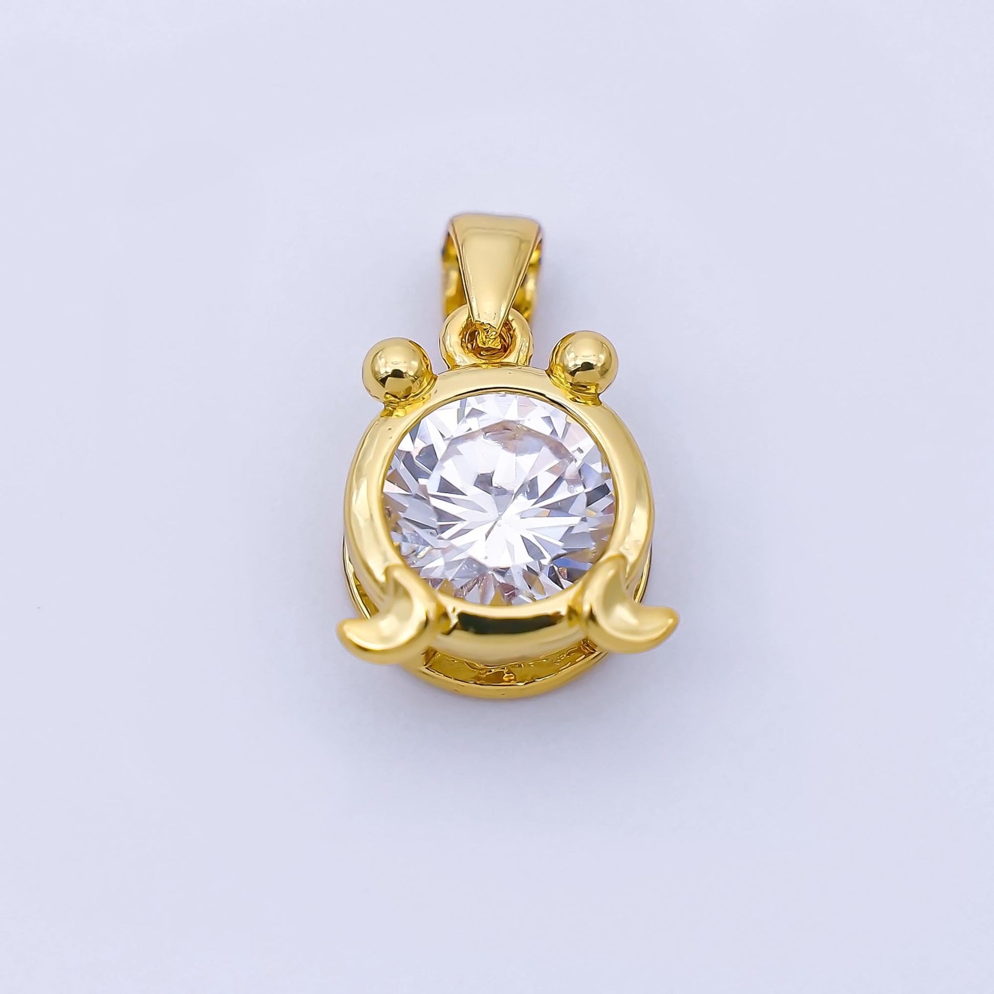 Sparkling Cubic Zirconia Zodiac 24K Gold Filled Astrology Charm Celestial Jewelry Making Supply Personalized Constellation Gift | A1352