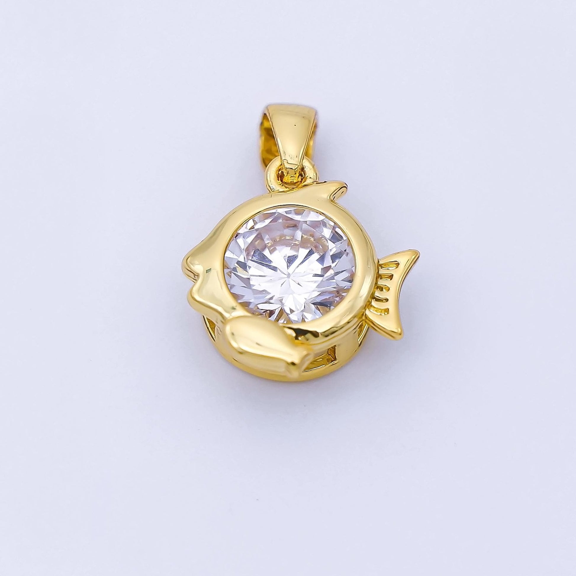 Sparkling Cubic Zirconia Zodiac 24K Gold Filled Astrology Charm Celestial Jewelry Making Supply Personalized Constellation Gift | A1352