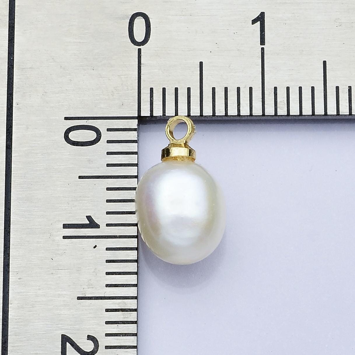 18K Gold Filled 12.6mm Shell Pearl Oval Button Charm Elegant Piece for Custom Necklace DIY Jewelry Supply Finding | P1618