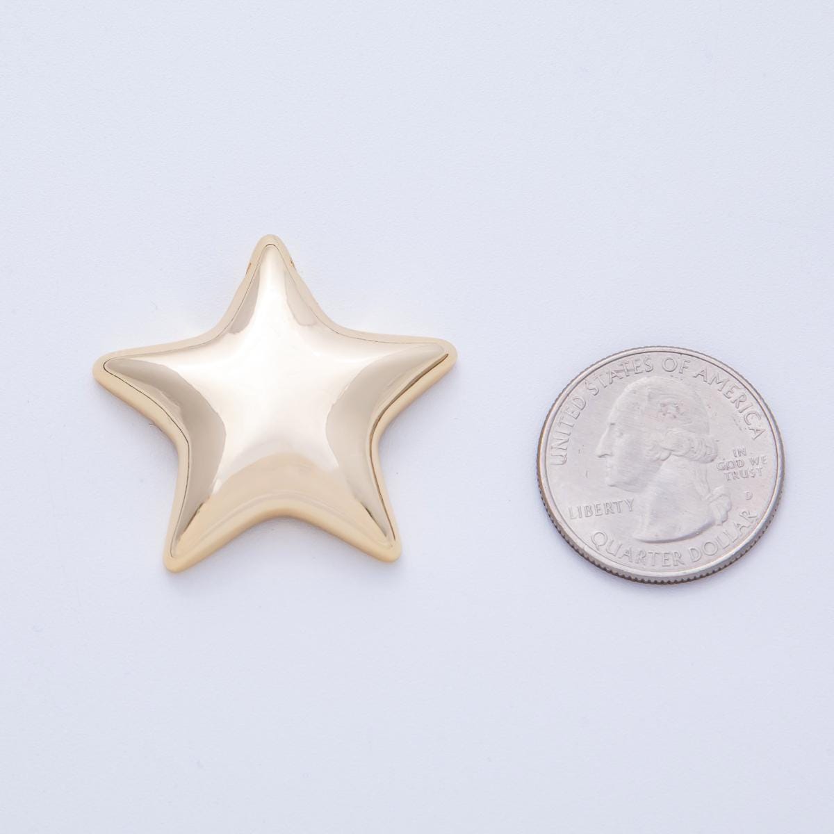 Big Bold 3D Star charm necklace gold Star pendant celestial jewelry for Long Cord Necklace Pendant Z1652