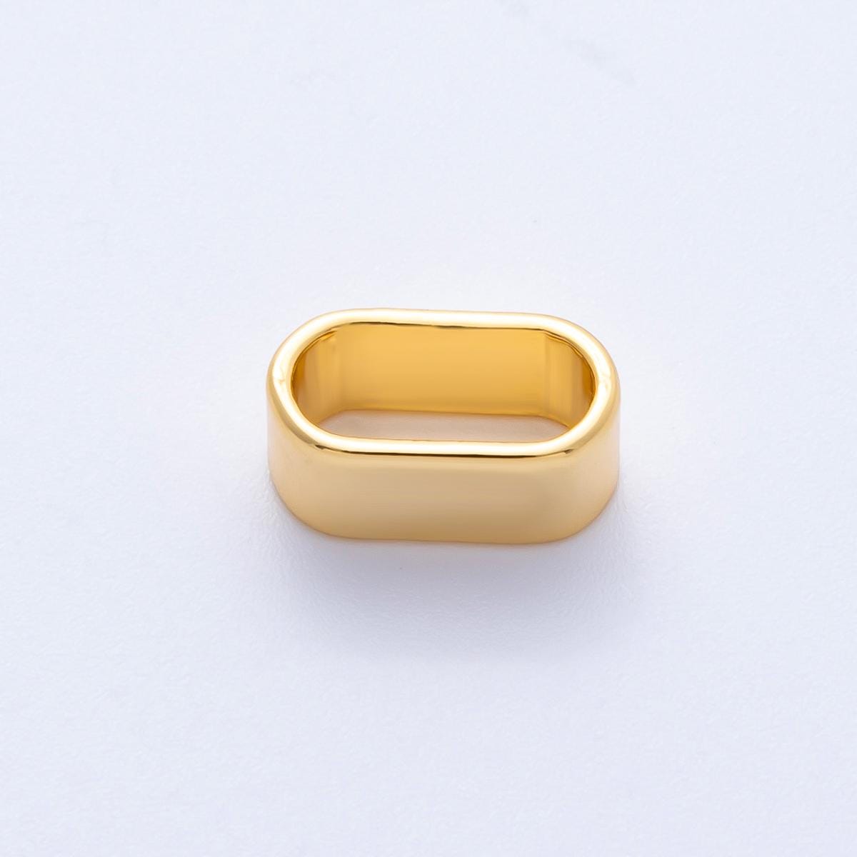 18k Gold Filled 12.4mm Chunky Gold Oval Spacer Bead Large Hole Connector Charm DIY Jewelry Making Supply Bracelet Findings | Z1672