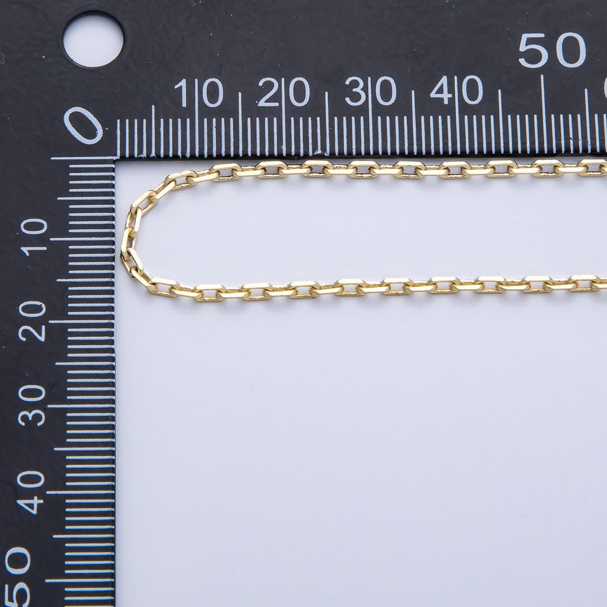 Dainty 18k Gold Filled paperclip cable chain by yard, Gold cable rolo chain, wholesale bulk roll chain for jewelry making | ROLL-1817