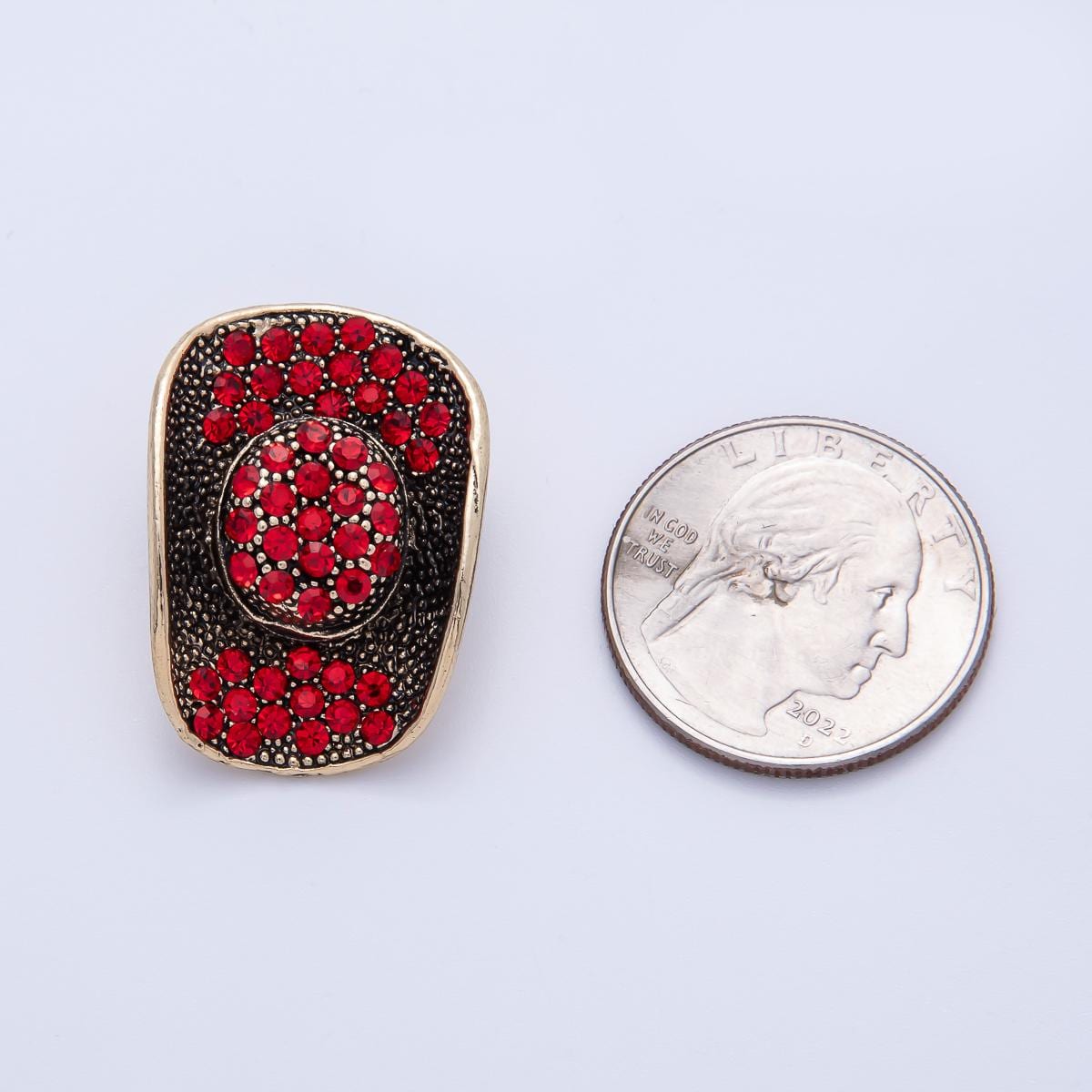 Red Cowboy Hat brooch Western Texas jewelry BH-082