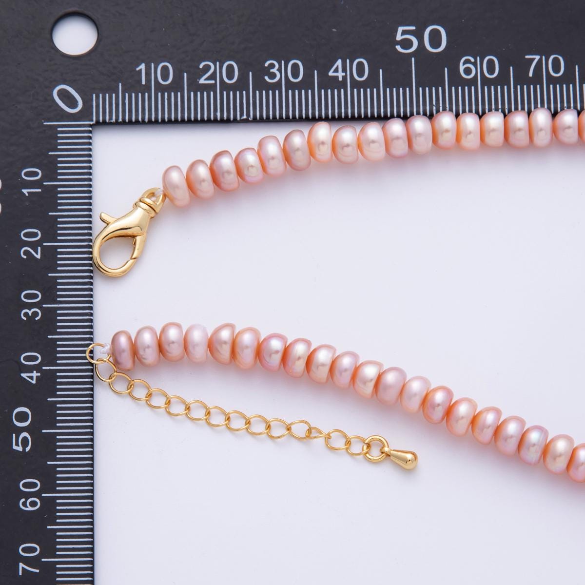 Dainty Potato Pearl Necklace, Freshwater Pearl 24k Gold Filled Minimalist Necklace Pink Purple Pearl Choker Necklace 15.5 inch WA4055