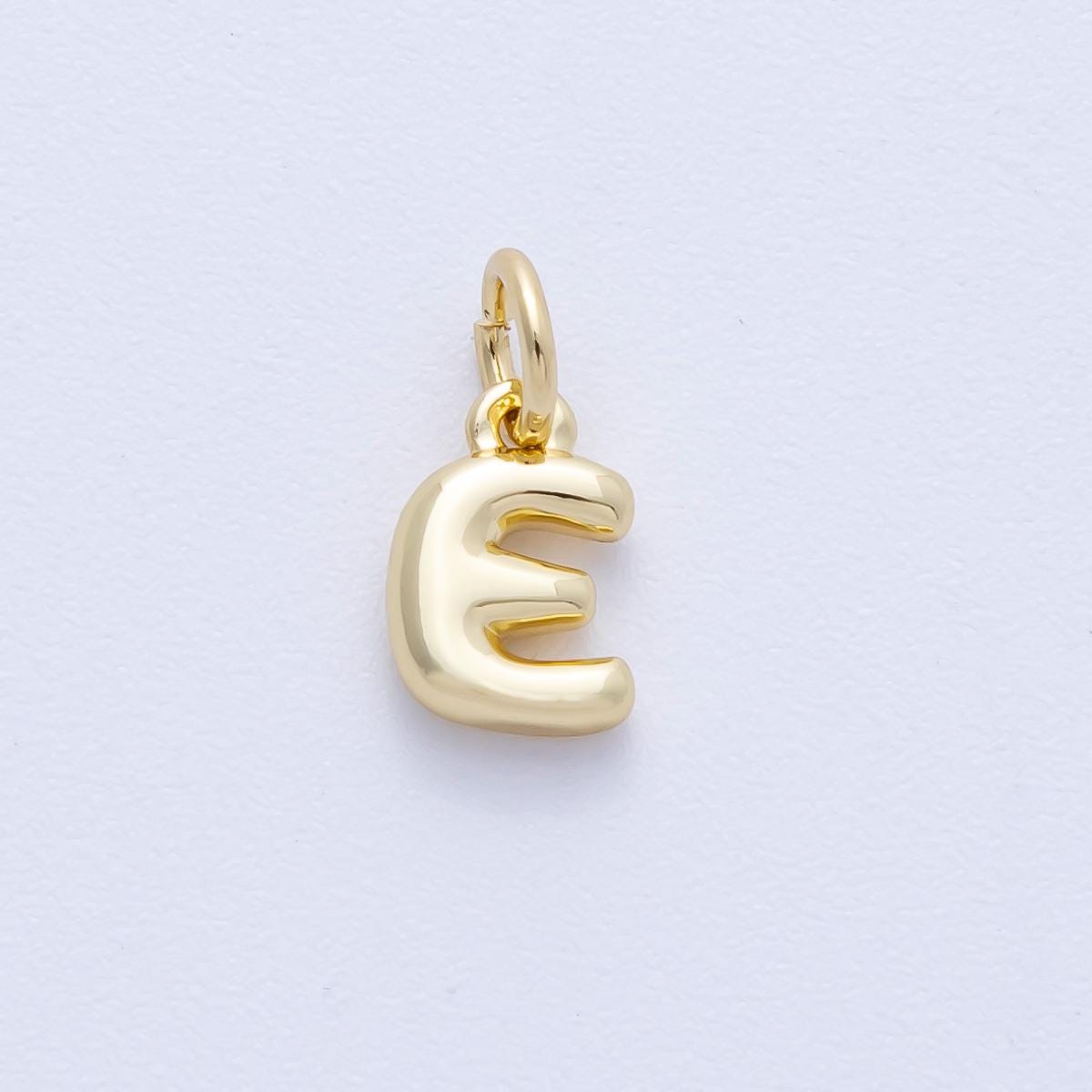 14K Gold Filled 9mm Initial Letter Chubby Balloon A-Z Alphabet Charm Bubble Pendants DIY Jewelry Making Supplies | AF-261