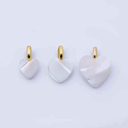 24k Gold Filled White Shell Pearl Charm Dainty Beach Inspired Pendant DIY Jewelry Supply for Necklace or Bracelet Minimalist Gift | P1948