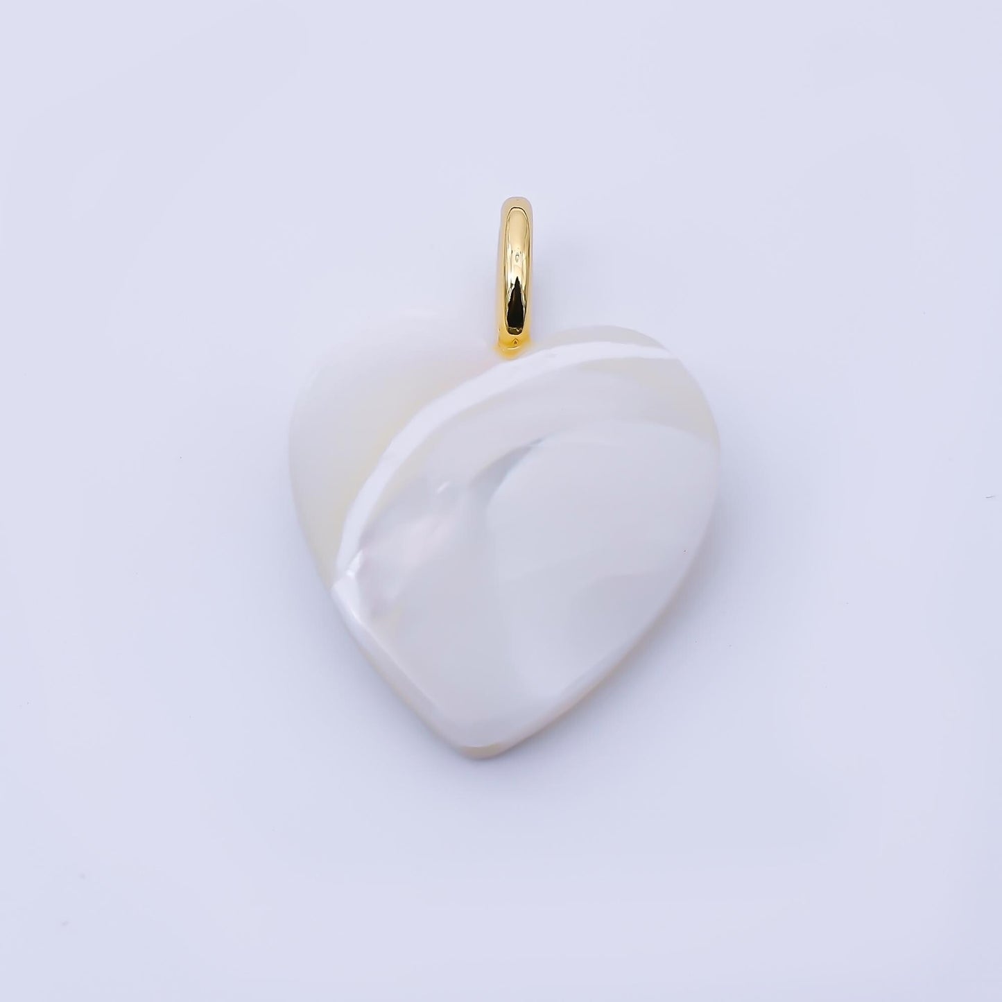 24k Gold Filled White Shell Pearl Charm Dainty Beach Inspired Pendant DIY Jewelry Supply for Necklace or Bracelet Minimalist Gift | P1948