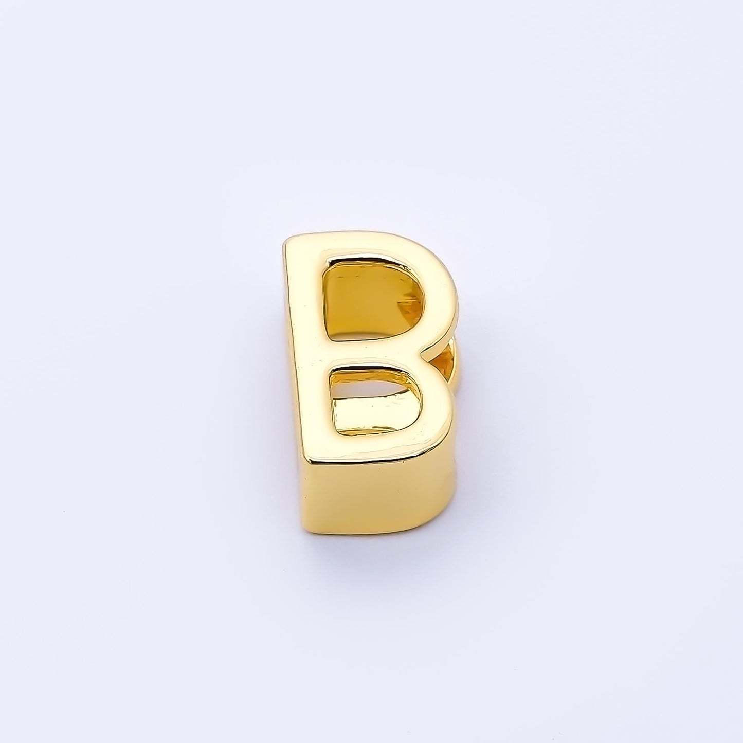 24K Gold Filled 13mm Personalized Classic Initial Slider Letter Alphabet Bead A~Z Alphabet for Cord Bracelet Necklace initials gift | AF079