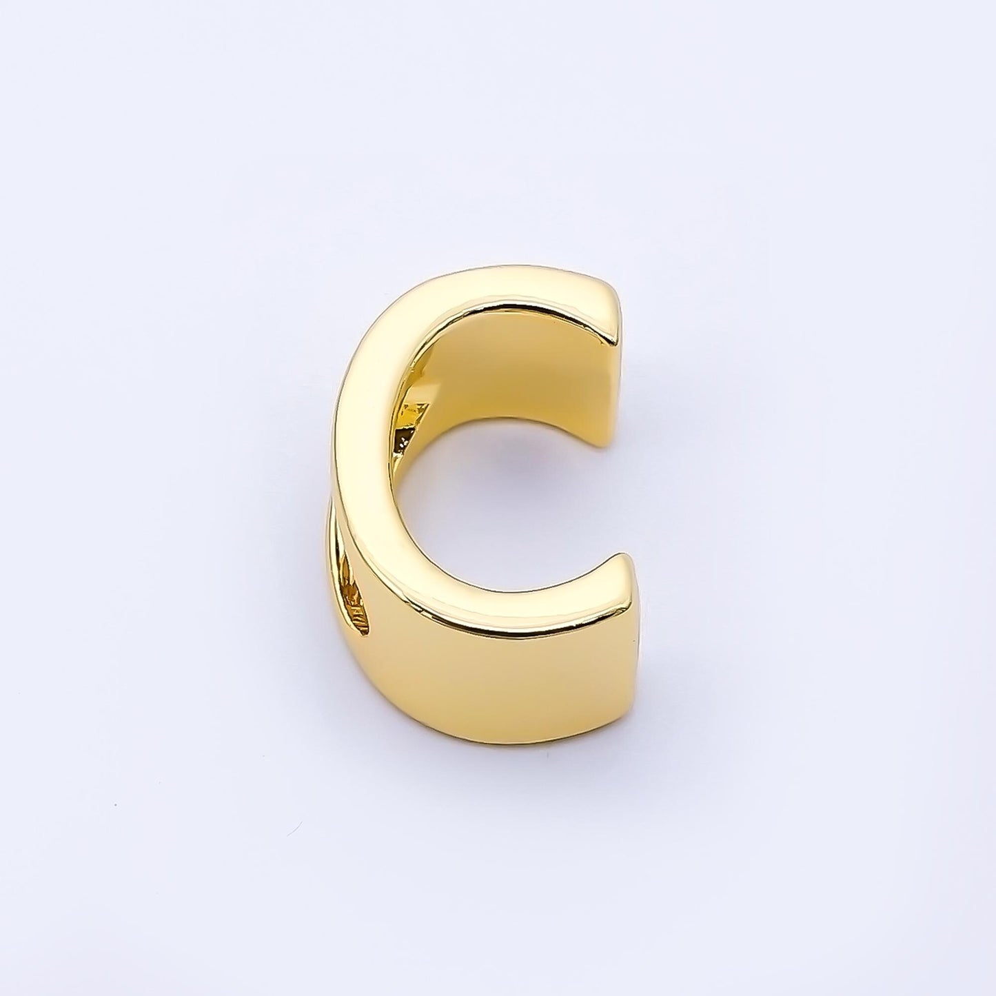 24K Gold Filled 13mm Personalized Classic Initial Slider Letter Alphabet Bead A~Z Alphabet for Cord Bracelet Necklace initials gift | AF079