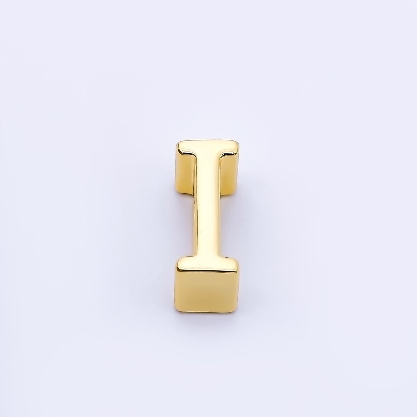 24K Gold Filled 13mm Personalized Classic Initial Slider Letter Alphabet Bead A~Z Alphabet for Cord Bracelet Necklace initials gift | AF079
