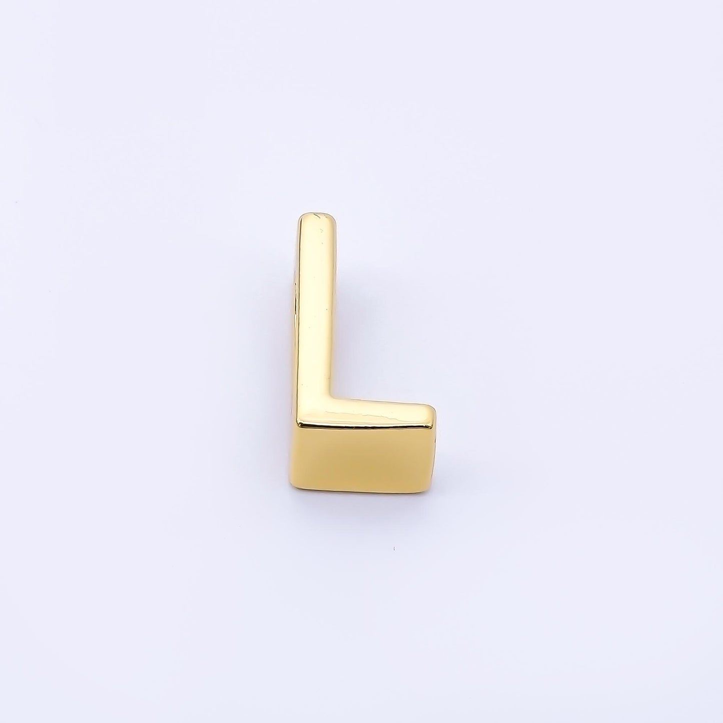 24K Gold Filled 13mm Personalized Classic Initial Slider Letter Alphabet Bead A~Z Alphabet for Cord Bracelet Necklace initials gift | AF079