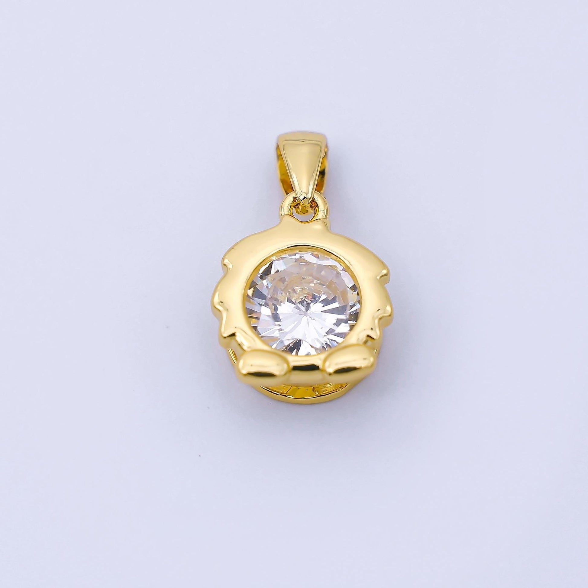 Sparkling Cubic Zirconia Zodiac 24K Gold Filled Astrology Charm Celestial Jewelry Making Supply Personalized Constellation Gift | A1352