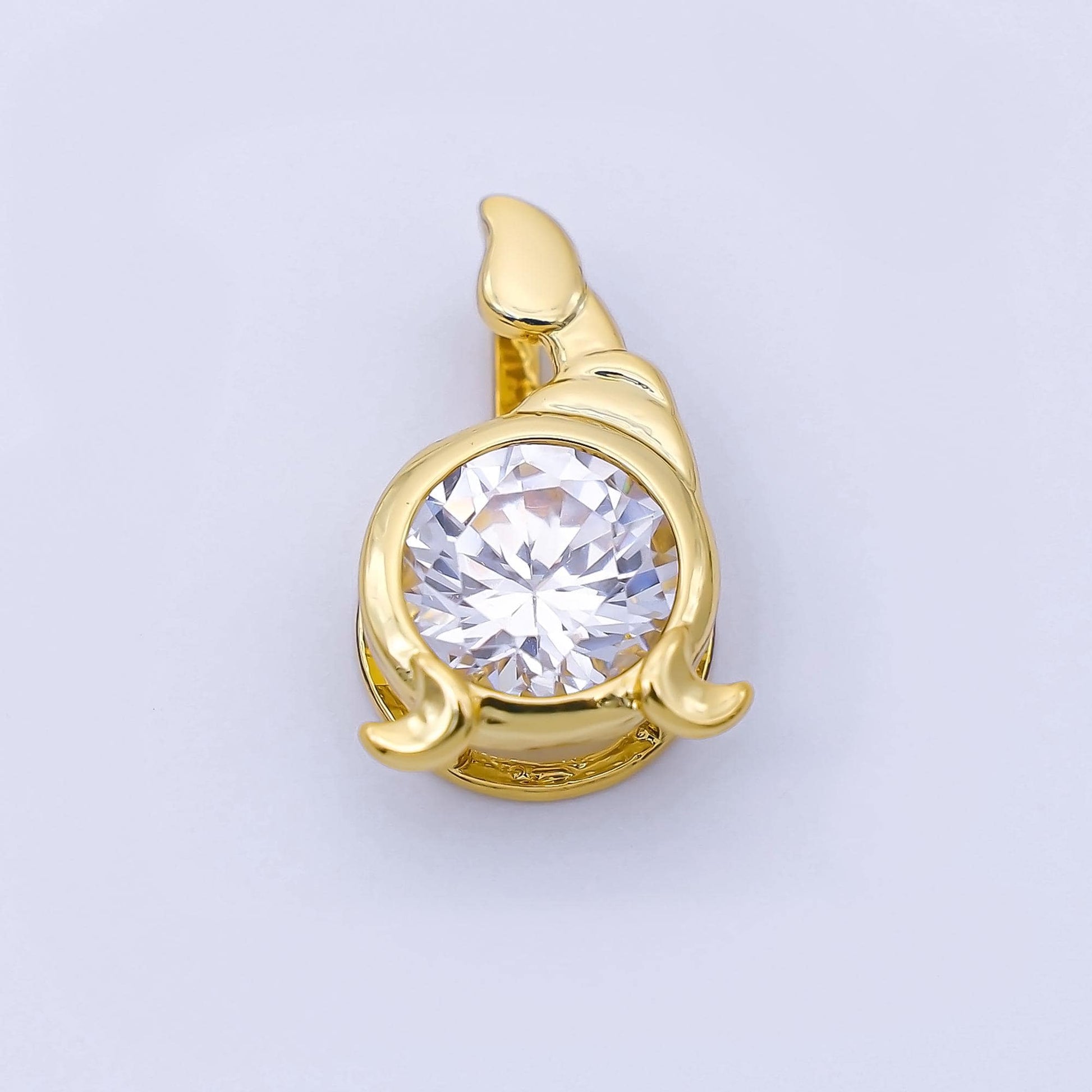 Sparkling Cubic Zirconia Zodiac 24K Gold Filled Astrology Charm Celestial Jewelry Making Supply Personalized Constellation Gift | A1352