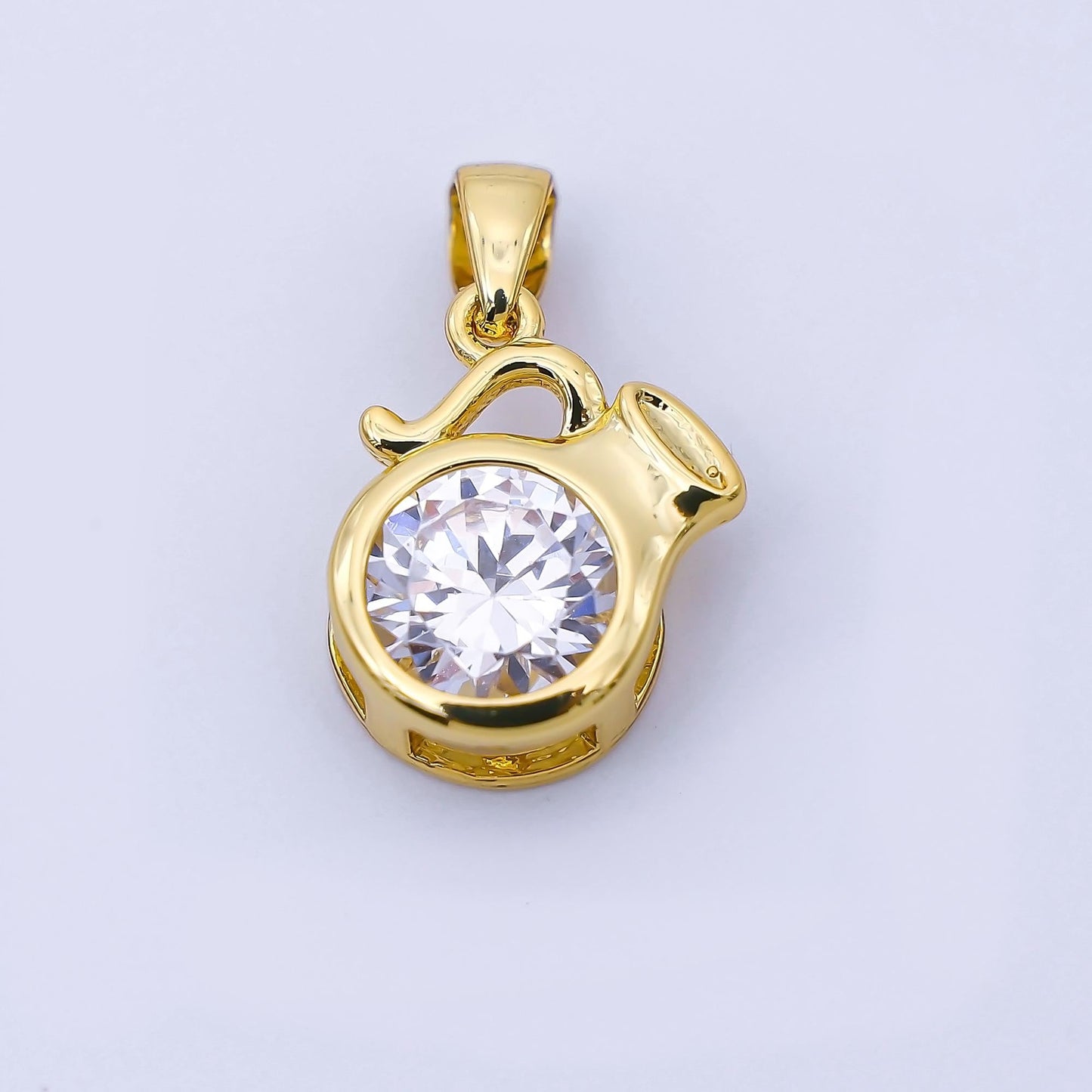 Sparkling Cubic Zirconia Zodiac 24K Gold Filled Astrology Charm Celestial Jewelry Making Supply Personalized Constellation Gift | A1352