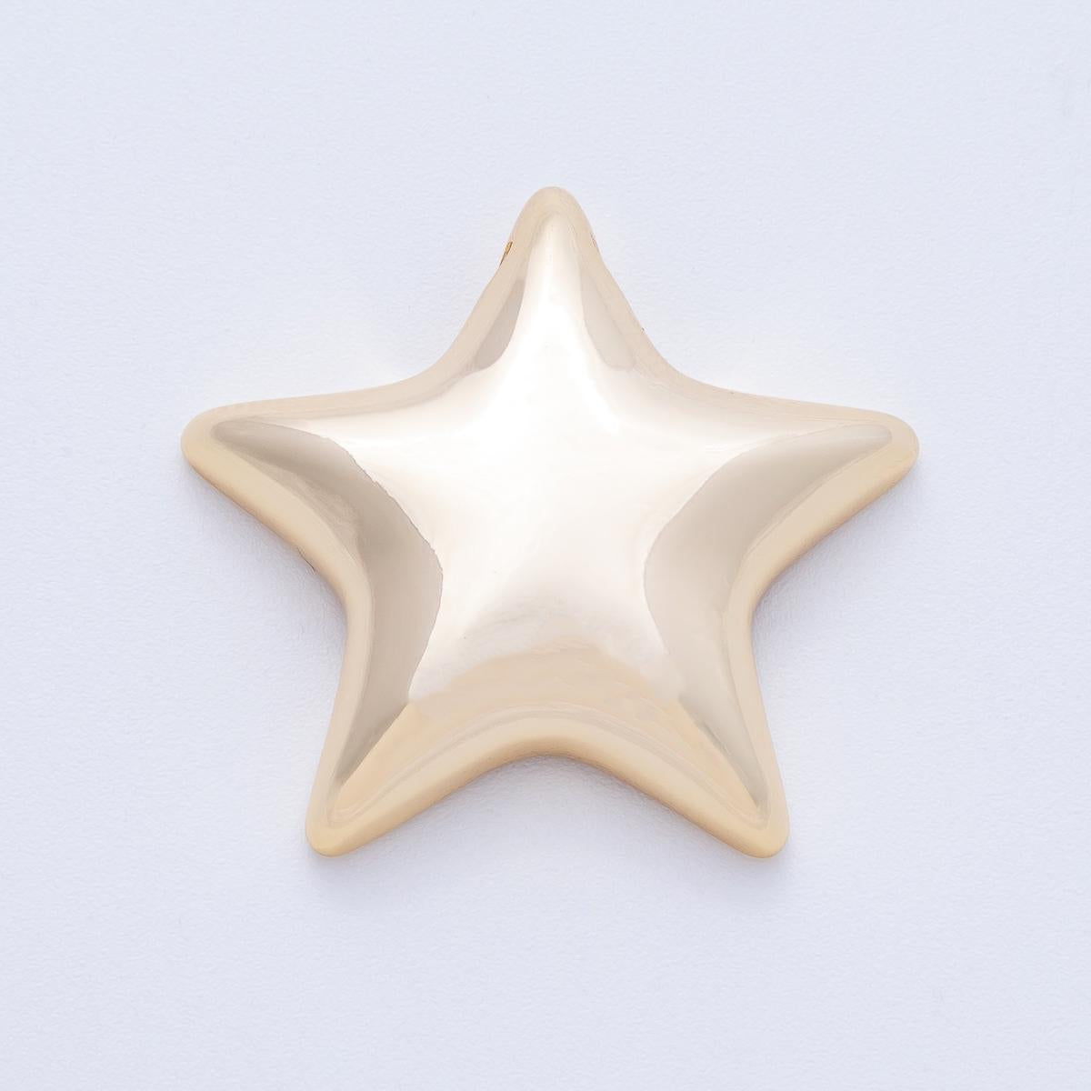 Big Bold 3D Star charm necklace gold Star pendant celestial jewelry for Long Cord Necklace Pendant Z1652