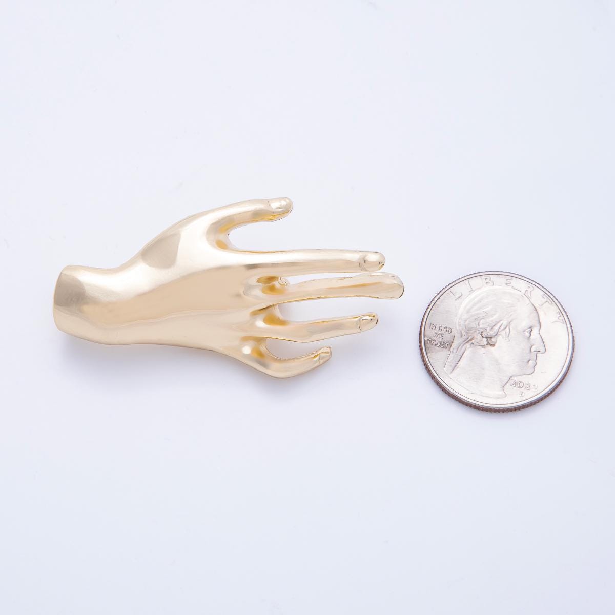 Classic Simple Gold Hand Palm Brooch BH-075