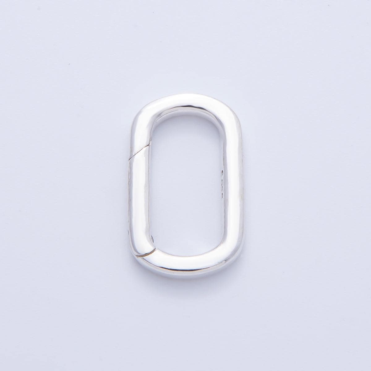 S925 Sterling Silver 21mm Push Gate Oblong Enhancer Oval Carabiner Clasp DIY Jewelry Making Supply Findings | SL-707